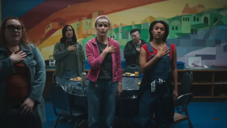 Weekend Reads for August 22 & 23 10 tow movie scene of women in shelter reciting the pledge of allegiance