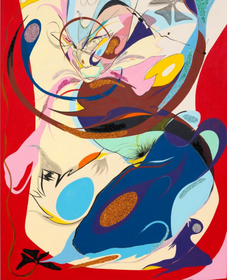 Theresa Chromati
Felt, I Am the petals blowing in the wind (woman in transit), 2025
