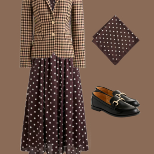 q3 Flatlay of an outfit from Wardrobe Oxygen's Early Fall Capsule Wardrobe with J Crew Factory.