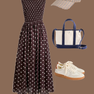 q4 Flatlay of an outfit from Wardrobe Oxygen's Early Fall Capsule Wardrobe with J Crew Factory.