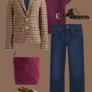 q8 Flatlay of an outfit from Wardrobe Oxygen's Early Fall Capsule Wardrobe with J Crew Factory.