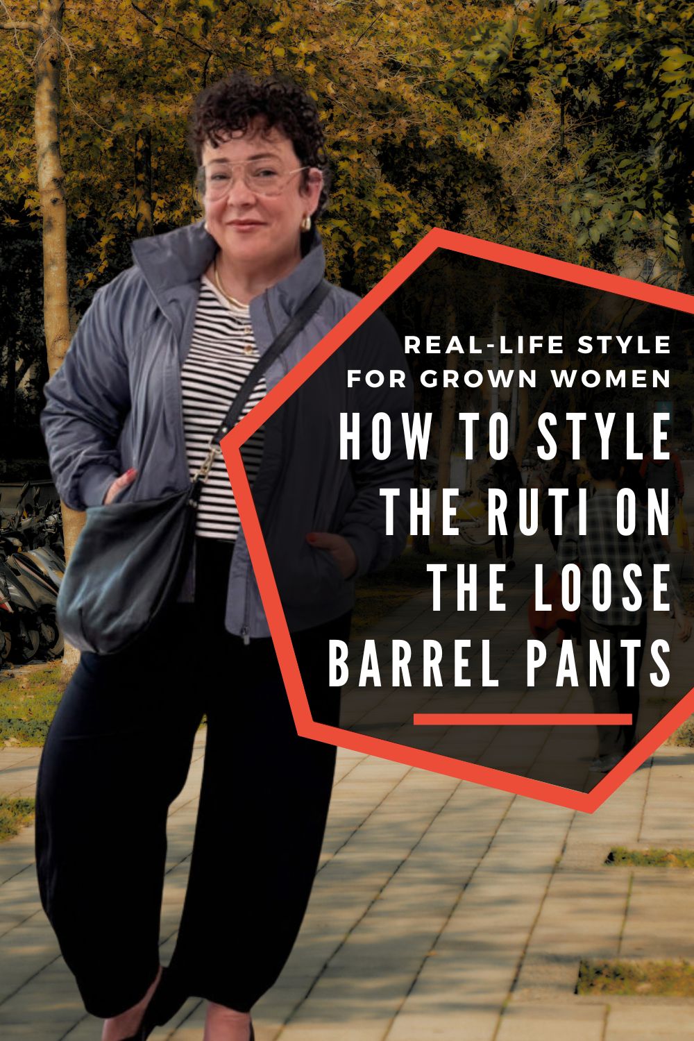how to style the ruti on the loose barrel pants